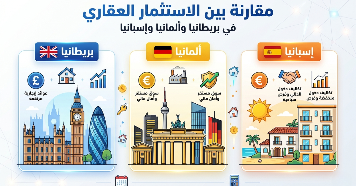 مقارنة الاستثمار العقاري في أوروبا