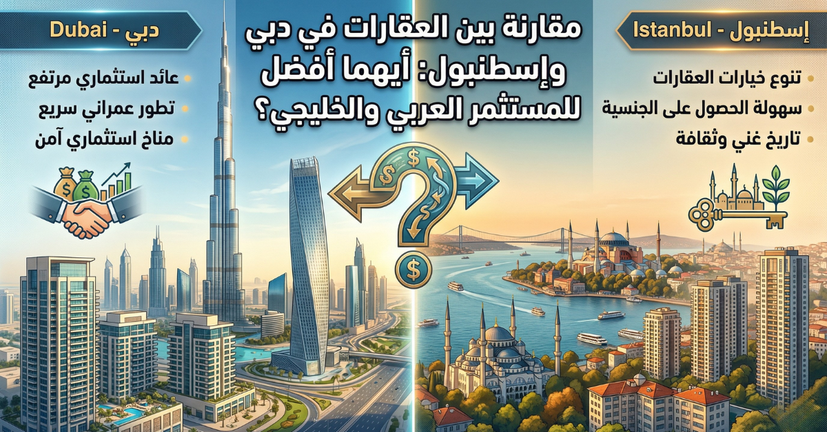 مقارنة بين العقارات في دبي واسطنبول